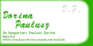 dorina paulusz business card